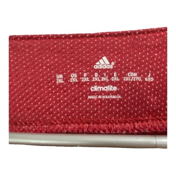 Adidas Baseball Jersey‎ Men's Maroon/ White Two-Button Mesh size 2XL - Picture 4 of 4